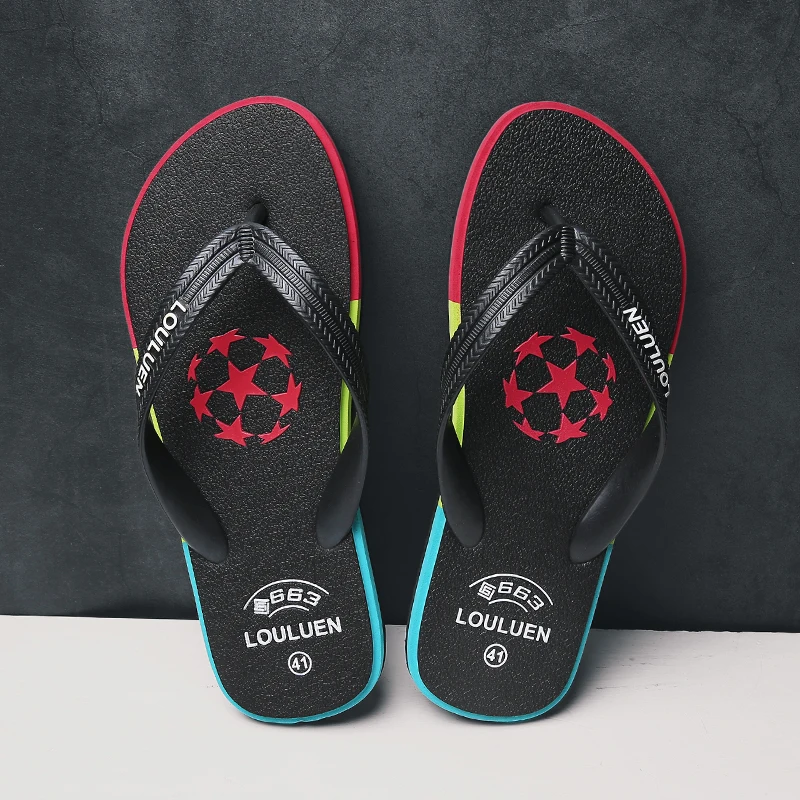 الوجه يتخبط الرجال 2025 الصنادل الصيفية الجديدة لباس خارجي أحذية الشاطئ عدم الانزلاق في الهواء الطلق الوجه يتخبط #5