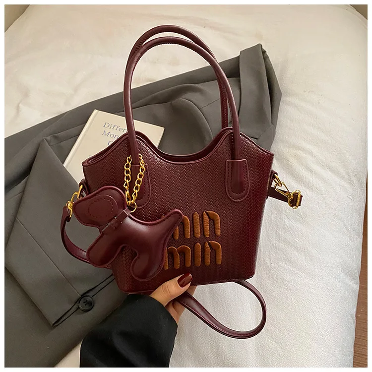 

2025 Monogram Tote Bag, Architectural Top Handle & Crossbody Purse for Women, Sculptural Vegan Leather Day to Night Carryall