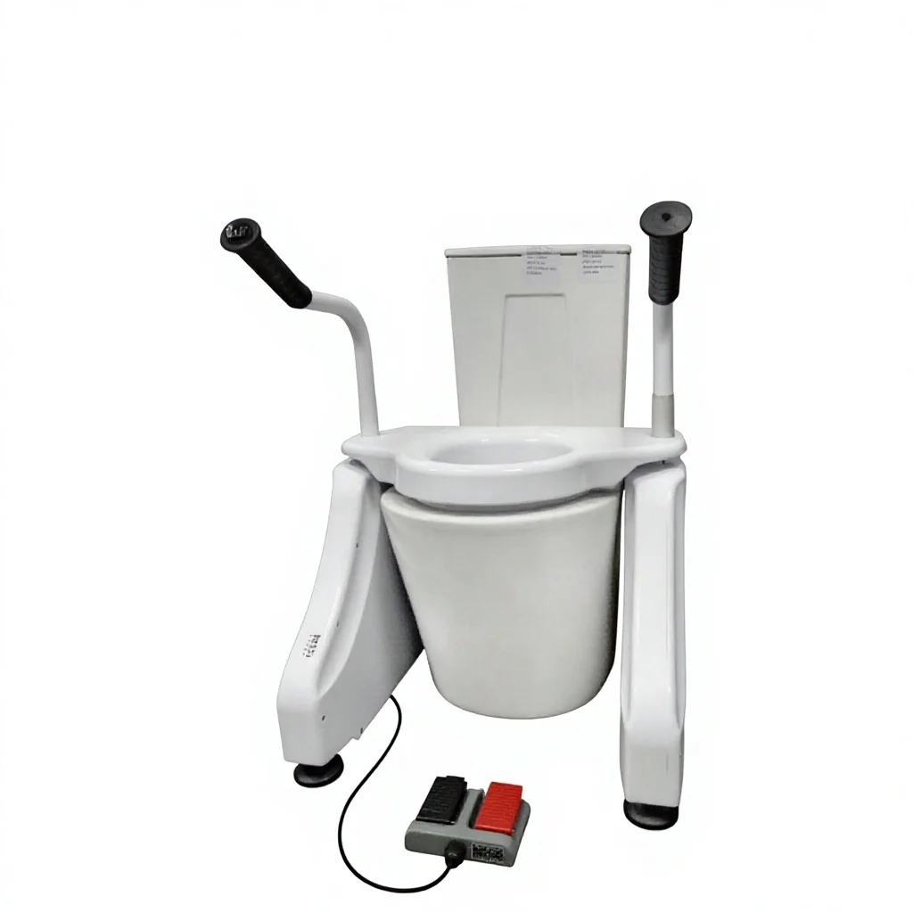 Electric Commode Chair Lift, 60.6x52.5x71cm, Power Toilet Seat Lift, Handicap Bathroom Mobility Aid, Elderly Assist, Heavy Duty