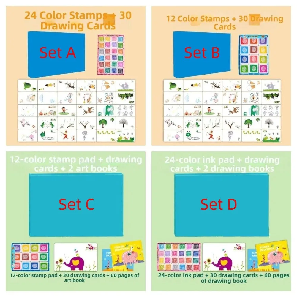 Creative Drawing Coloring Books Handmade DIY Finger Painting Set Thick Cartoon Animal Graffiti Drawing Toys Art Designer