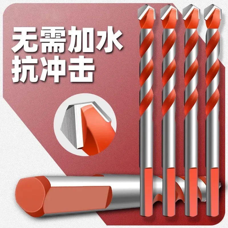 Tile Drill Bit Concrete Hole High Hardness Triangle Alloy 6mm 8mm Glass Bits for Hand Electric