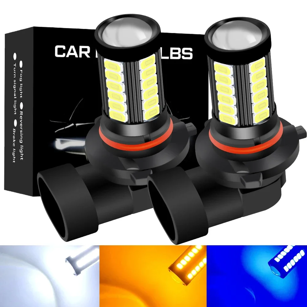 2x Car Fog Lamp H11 Led Lamp H7 9005 HB3 9006 HB4 H9 H8 H16 PSX24W PSX26W P13W White Ice Blue Fog Light Bulb Not for Headlights