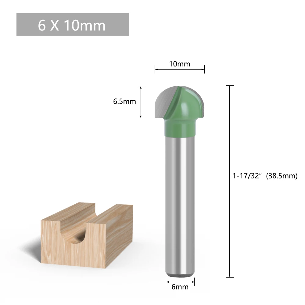 LAVIE Fräser-Set, 4/5 Stück, 6 mm Schaft, Kugelkopffräser, Rundfräser, Boxfräser, Vollhartmetall, CNC-Radiusfräser – Detail 10