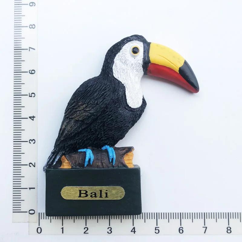 Balinese bigbill Fridge Magnets Travel 3D Memorial Magnetic Refrigerator