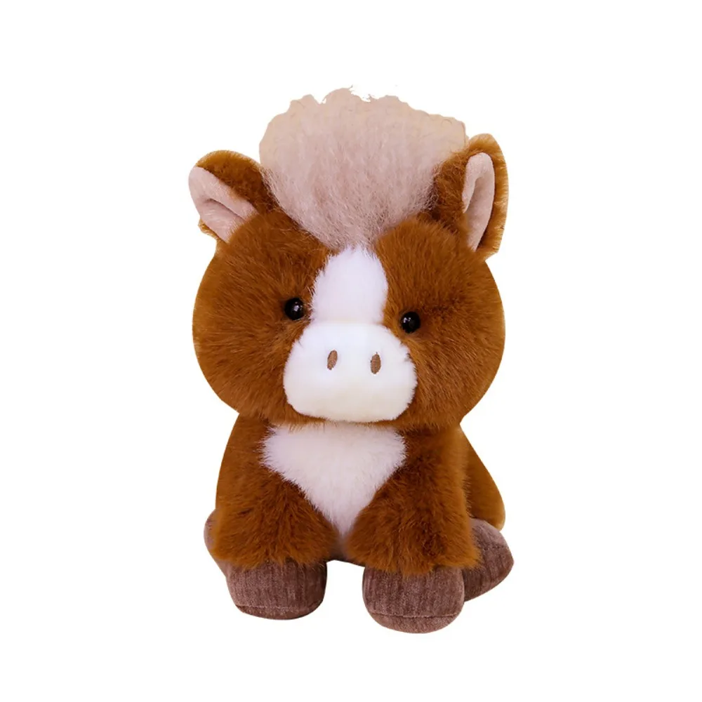 

ПП хлопок стоячая лошадь пушистая удобная имитация мягкой куклы пони коллекция портативная мягкая кукла с длинными волосами лошадь