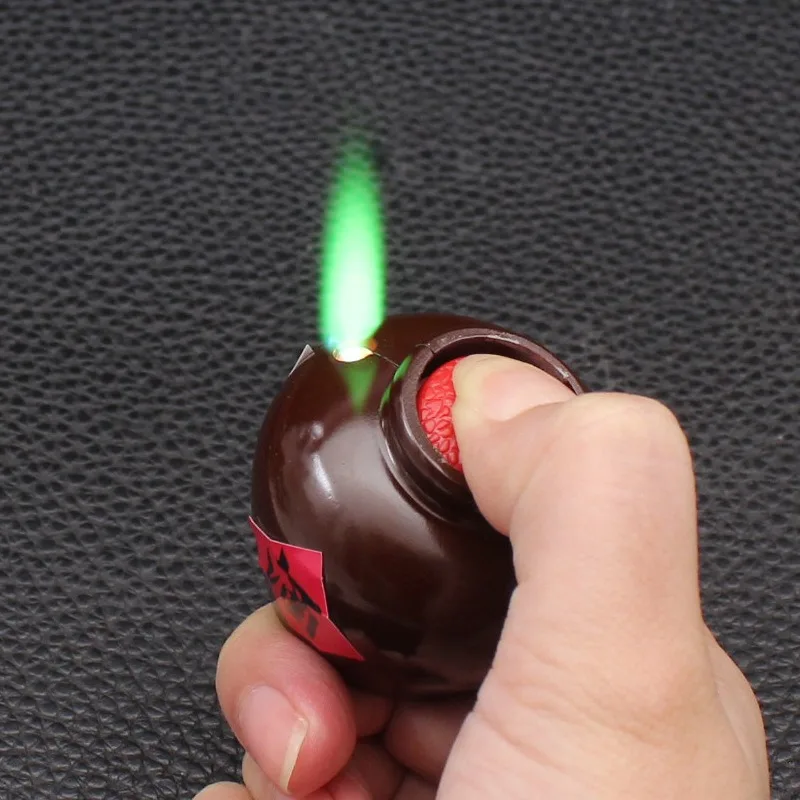 

Windproof Green Flame Jet Butane Lighter Wine Bottle Refill Cigarette Cigar Lighter Smoking Accessories Gadgets for Men Gifts