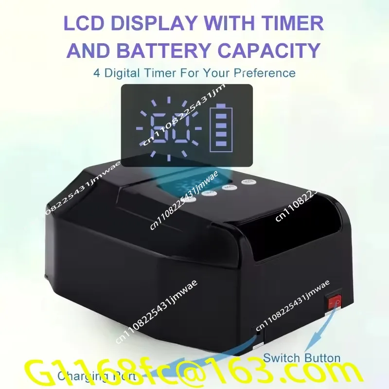 98W High Electric Nail Salon Competitive Charging Cordless Fast Curing Device UV Light Emitting Diode Nail Light
