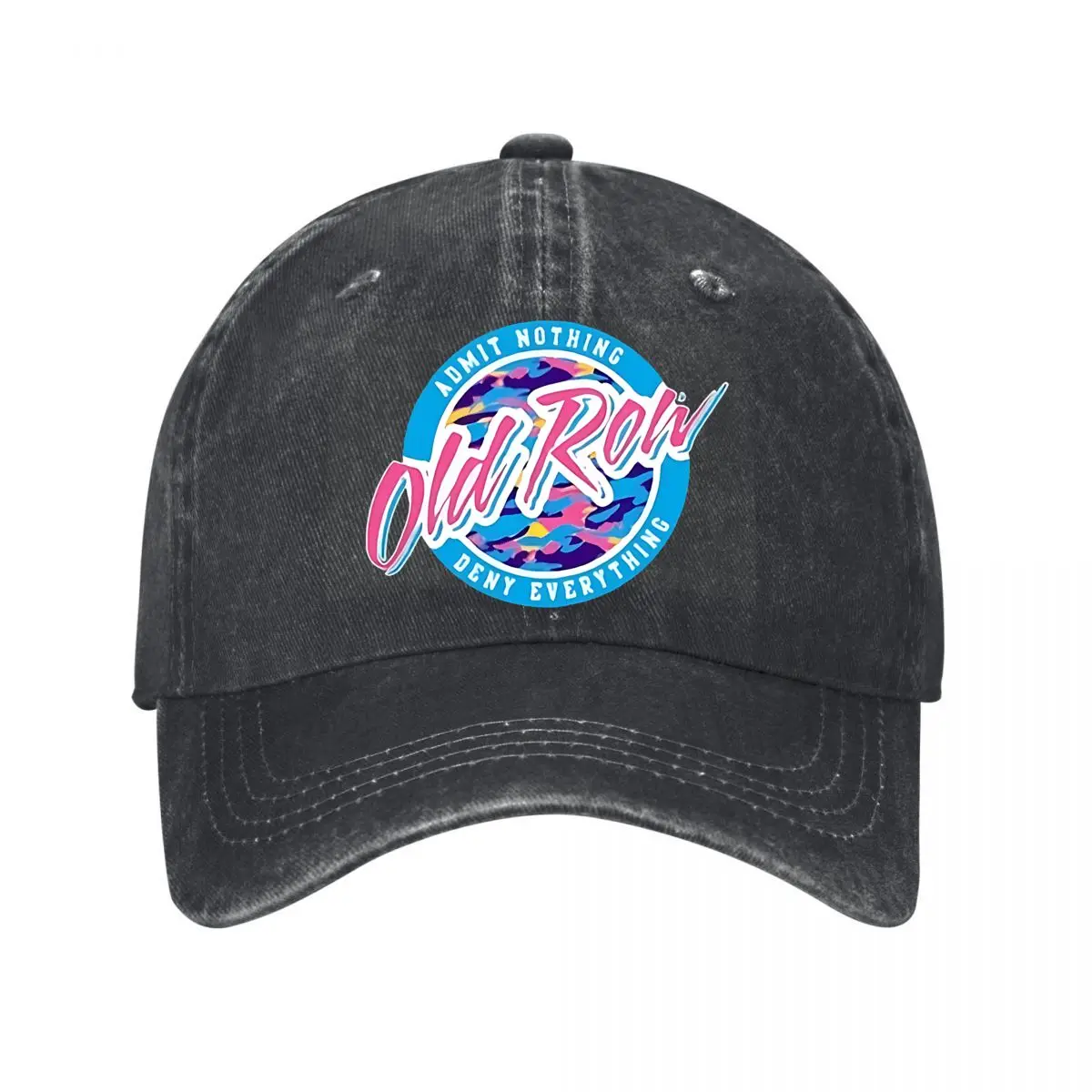 Old Row Camo Graphic Deny Everything 2026 New Vintage Washed Baseball Cap