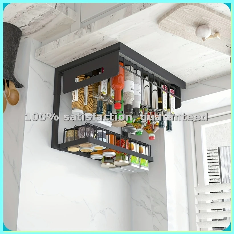 UnderSink Organizer,Pull Out Cabinet Organizer, UnderSink Storage, Cabinet Storage Shelve for Kitchen Bathroom Cabinet-AD23