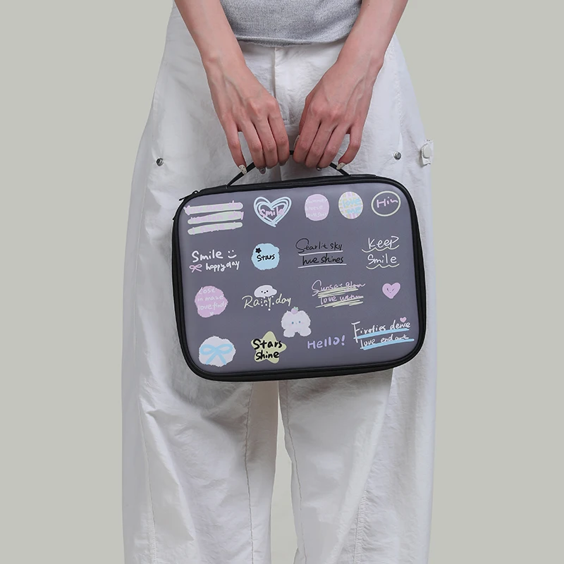Cute PU Leather Laptop Sleeve Bag for Macbook Dell Samsung 13.3 14 14.5 Inch Notebook Pouch 9.7-11.5 Inch Tablet  Storage Bag
