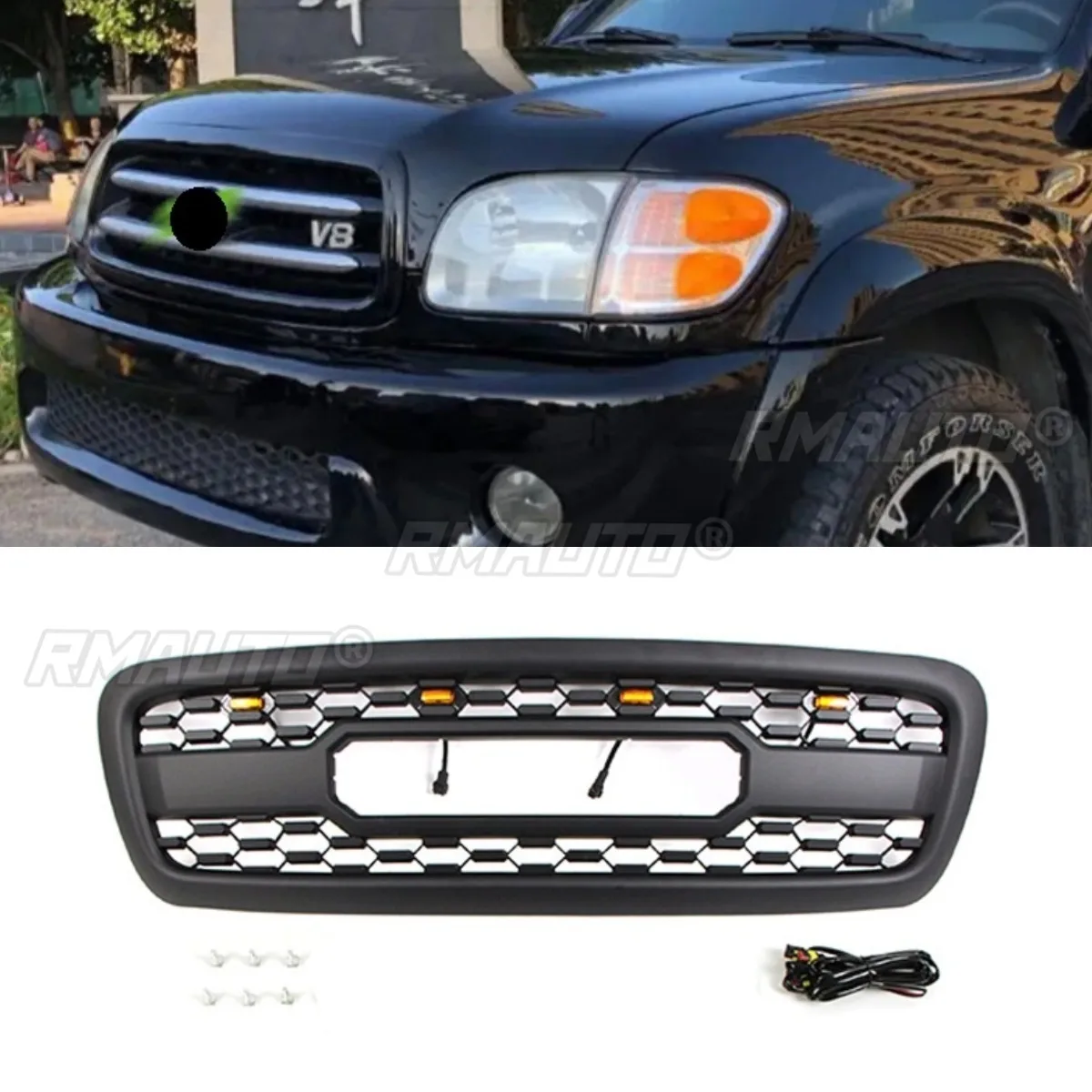 

Car Front Bumper Grill Racing Grills Car Grille for Toyota Sequoia 2001-2005 Body Kit Car Accessories