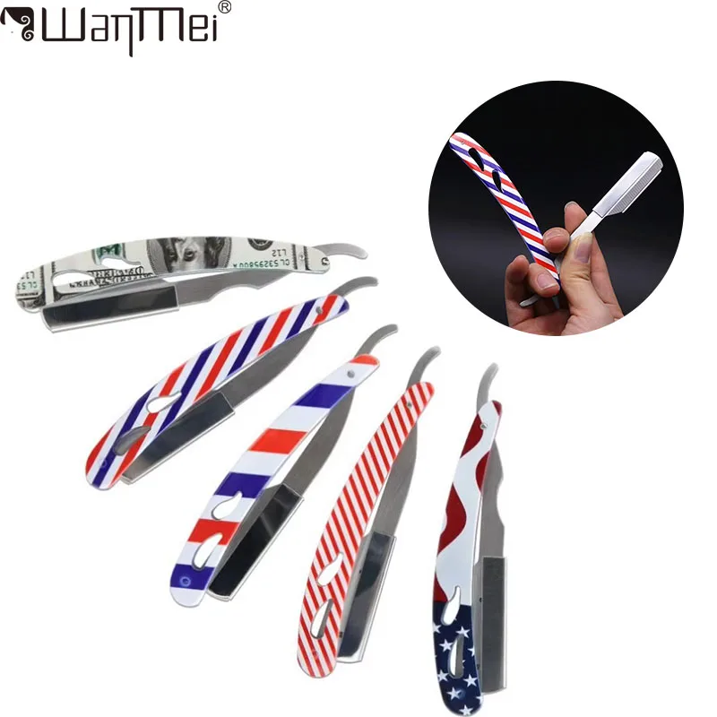 

Wanmei Парикмахерская бритва для стрижки волос Профессиональный нож для волос Ножи сменного лезвия Тип ножа Медная бритва с одной ручкой