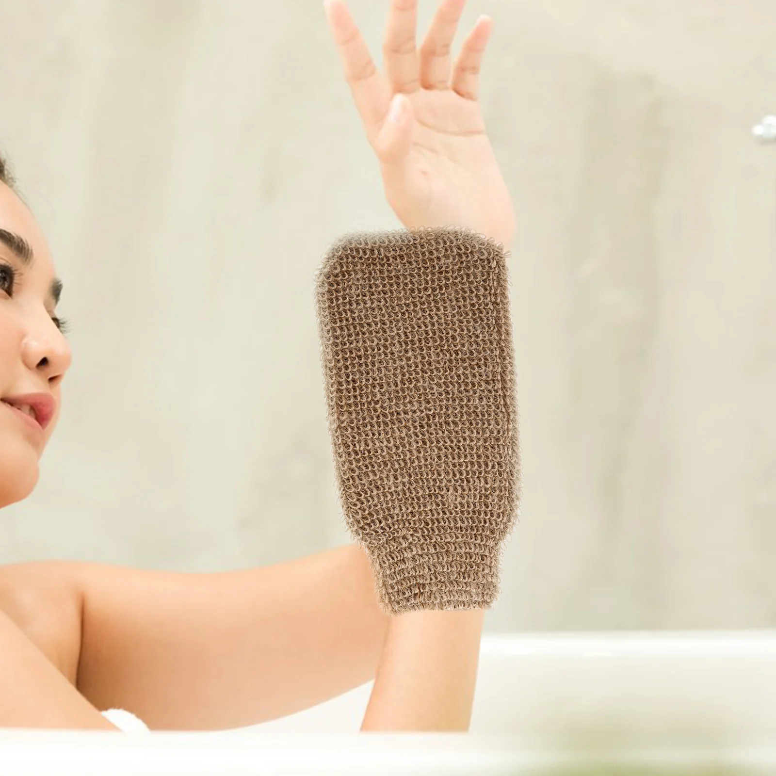 الجوت التقشير حمام دش قفازات قفازات فرك القفاز دش الجسم الغسيل رغوة قفازات حمام للنساء الرجال #4