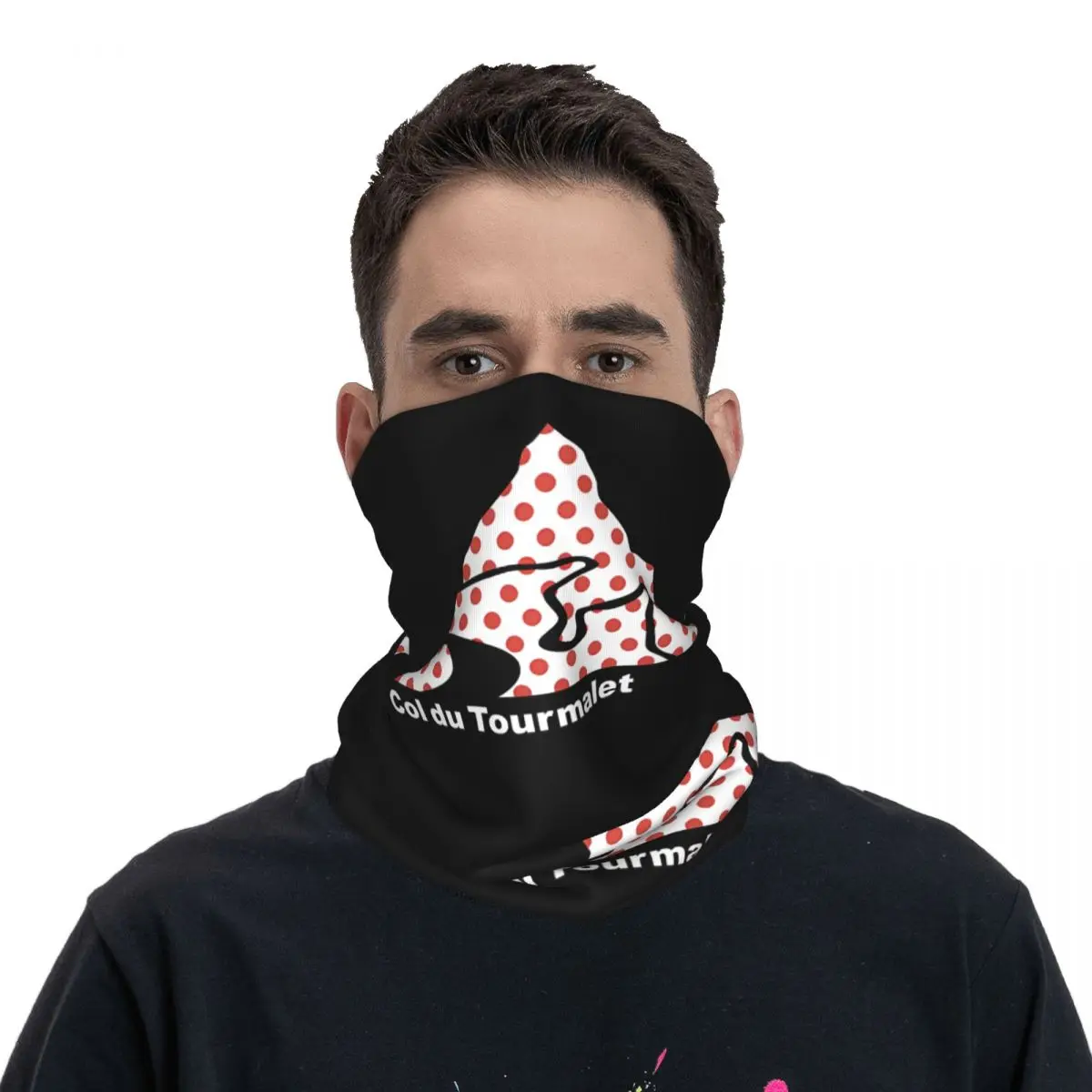 Col Du Tourmalet KOM Tour Of France Bandana Neck Cover Printed Motorcycle Club Wrap Scarf Multi-use Balaclava Cycling Unisex