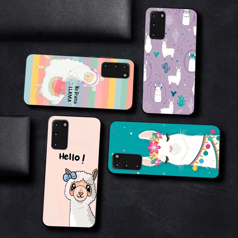 Cute Alpaca Phone Case For Samsung S 9 10 20 21 22 23 30 23plus lite Ultra FE S10lite Fundas