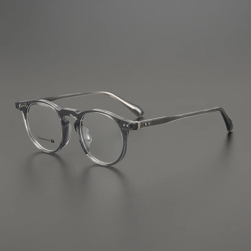 고품질 초경량 타원형 안경 프레임 대모갑 복고풍 패션 핑크 아트 비즈니스 캐주얼 광학 처방 안경