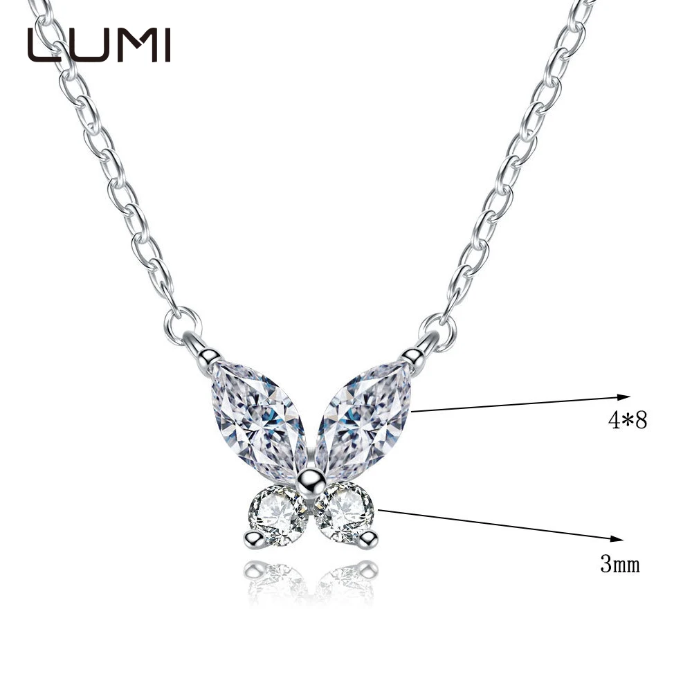 

1 карат муассанит в форме бабочки S925, серебряное ожерелье, кулон для женщин, подарок на день рождения, годовщину или повседневная одежда