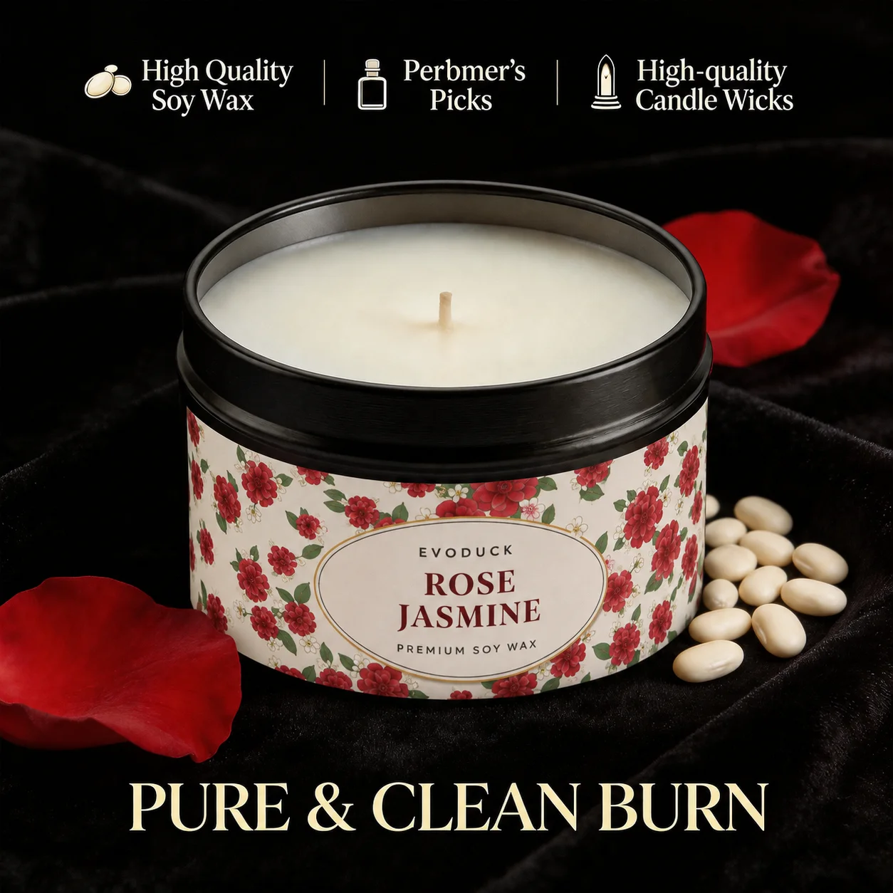 Rose Jasmine Scented Soy Candl - đánh giá và giá Home Fragrance Aroma Set