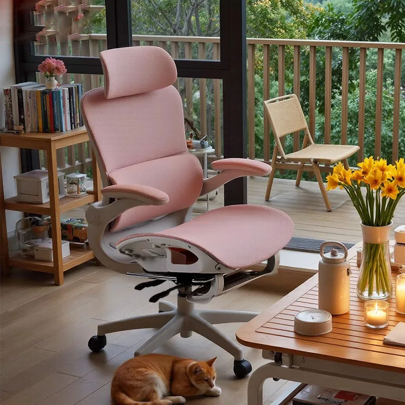 

Ergonomic Office Chair for Women, Adjustable 6D Headrest & Lumbar Support, Breathable Mesh Seat, SGS Gas Lift, for Long Sitting