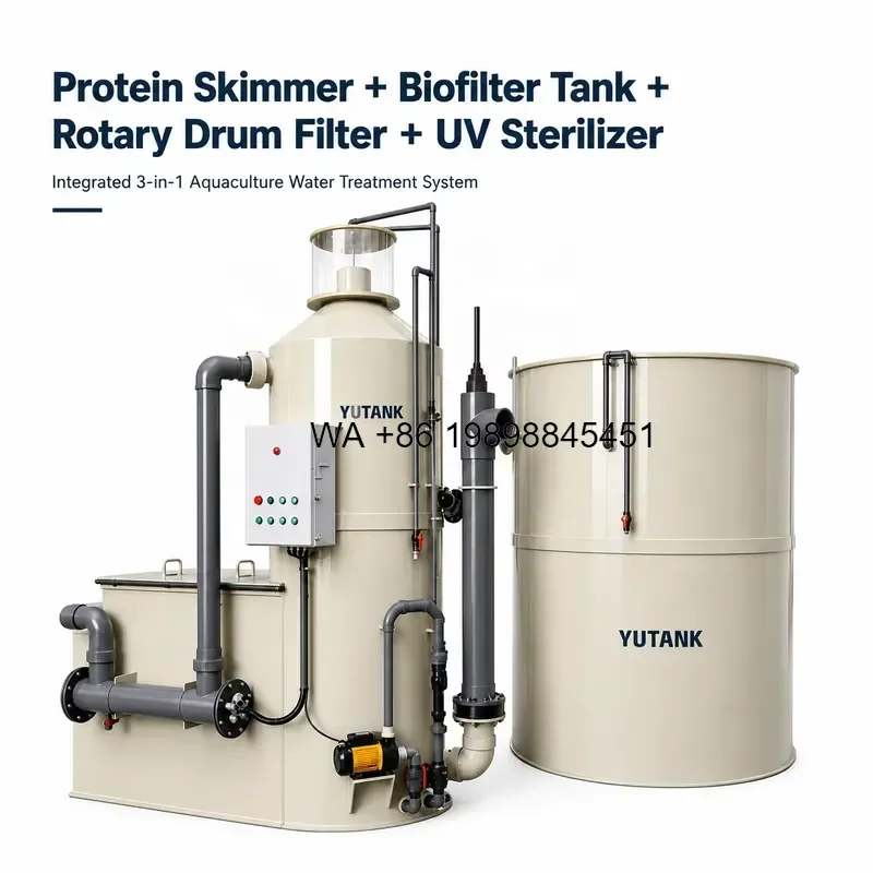 Wmwmnu Integrated RAS Aquaculture System Protein Skimmer Biofilter Box Drum Filter for Fish Farming Turnkey RAS