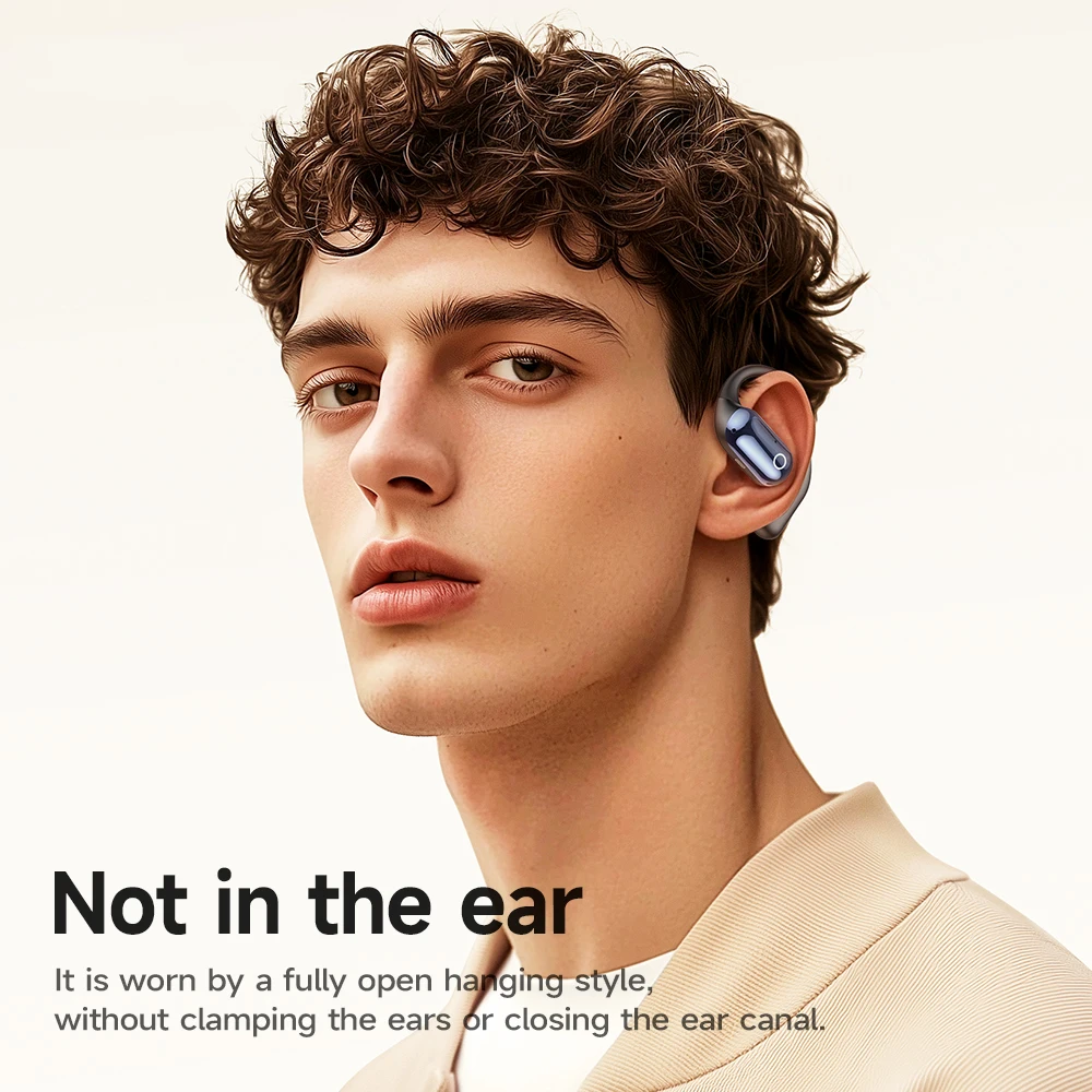 HOCO Bluetooth 5.4 open true Wireless Earphone Hifi Stereo Sound Dual Microphone Music Sport Earbuds headset for iphone 16 15 14