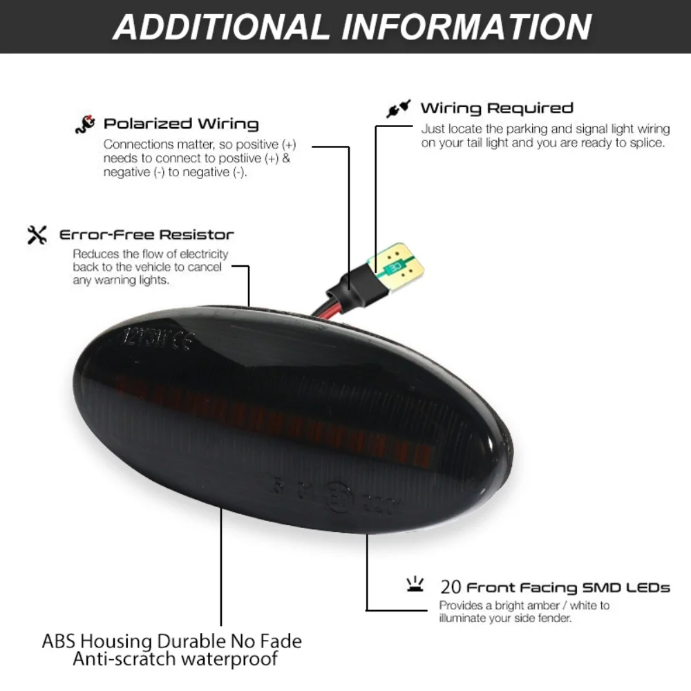 For Nissan Juke X-TRAIL MICRA 3 4 LEAF CUBE Note Qashqai NP300 NAVARA Dynamic LED Front Fender Side Marker Turn Signal Lights