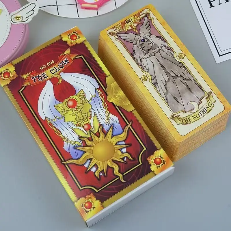 Anime Card Captor Sakura Cards New 60Pcs 1 Set Card Captor Sakura Clow Cards Cosplay Deluxe Edition Anime Prop Gift Toy Taort