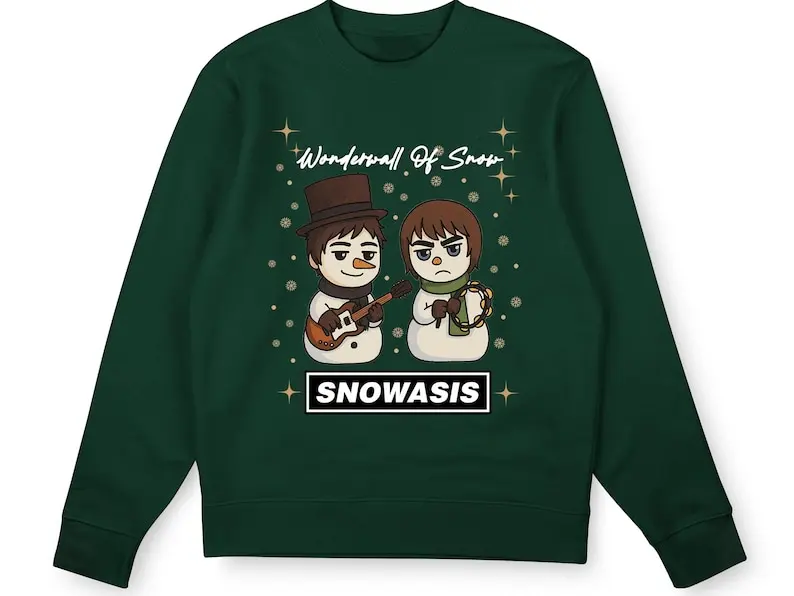 

Snowasis Wonderwall of Snow Funny Snowman Christmas Sweatshirt Jumper Clothing Unisex Gift Present Autumn and Winter Hoody