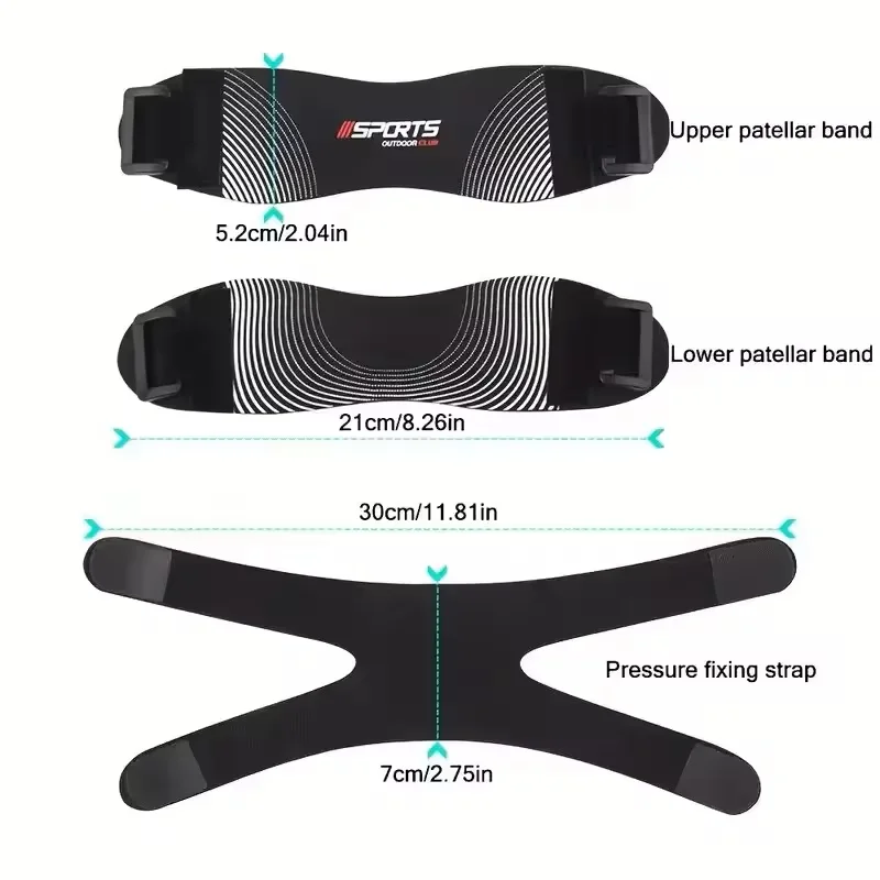 1 Stück Patella-Kniebandage, Verstellbare Orthopädische Kompressionsbandage zur Unterstützung der Patellasehne, Pro-Meniskusriss-Patella-Pads für Männer und Frauen – Detail 7