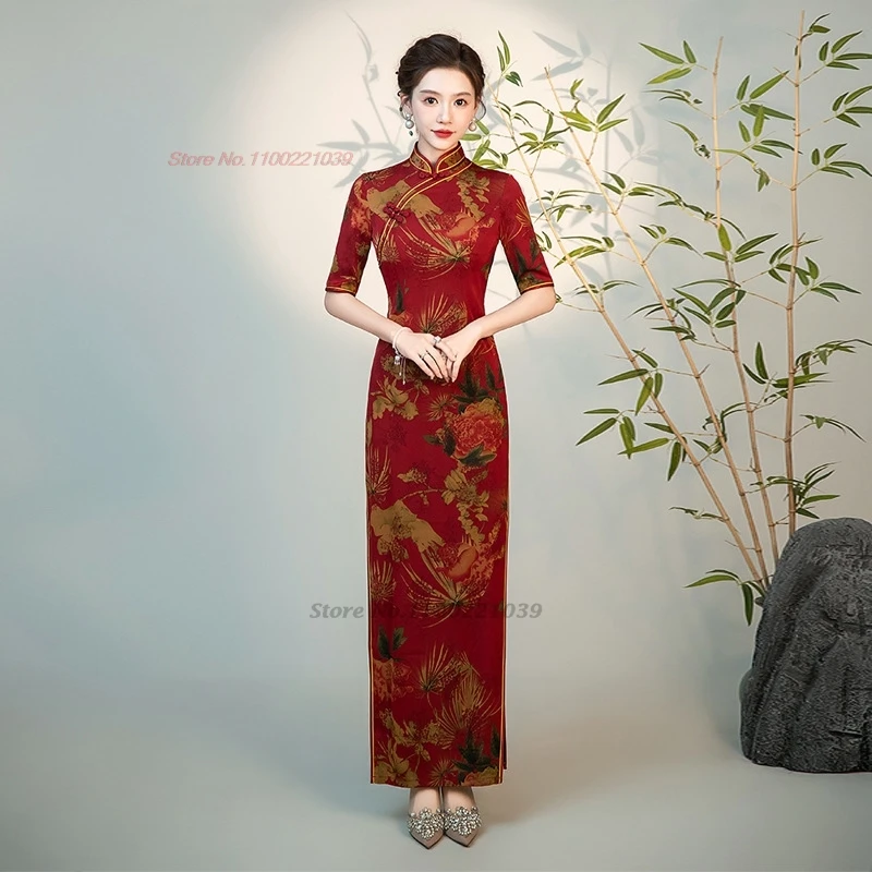 2026-chinese-traditional-dress-improved-qipao-national-flower-print-formal-cheongsam-oriental-banquet-evening-dress-vestido