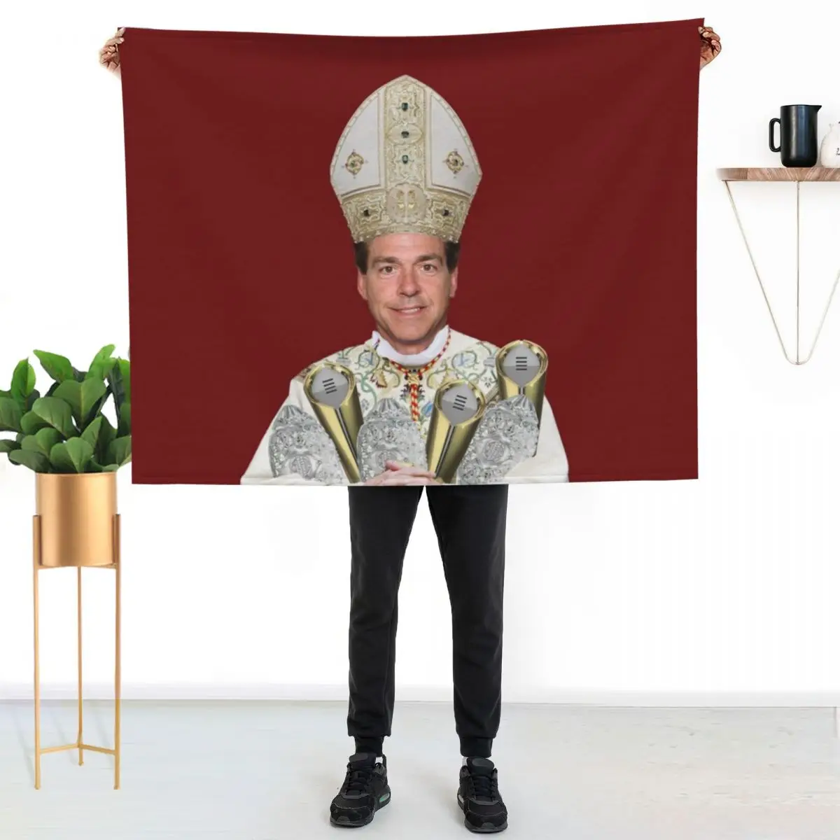 Pope Saban with Trophies Throw Blanket Comforter warm winter Decorative Sofas heavy to sleep Luxury Designer Bed Blankets