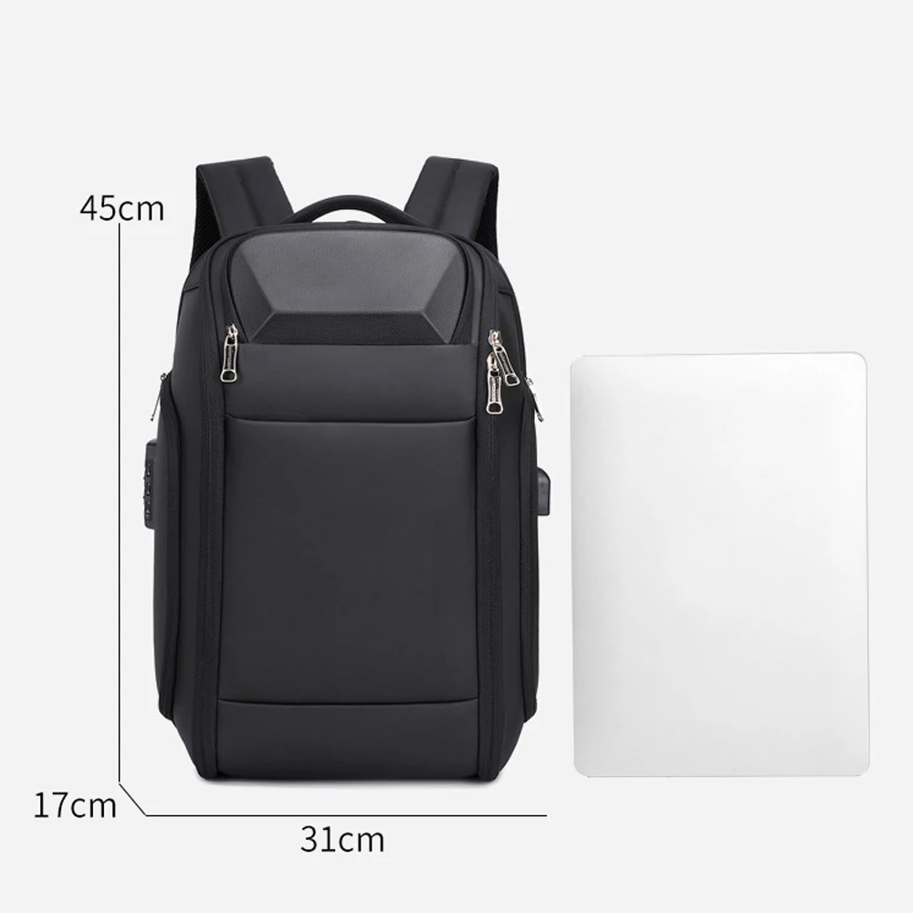 Im Freien Reiserucksack Männer Business Rucksack Schule Mehrzweck-USB-Tasche Große Kapazität 15,6 Laptop Wasserdicht Mode Rucksack