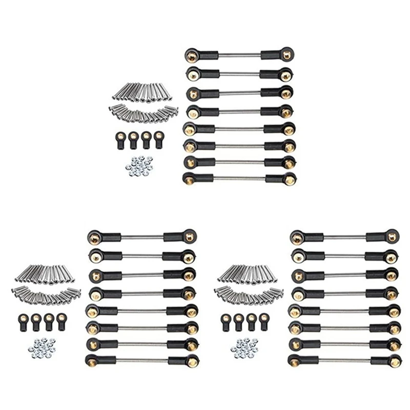 

3X обновление запасная часть металлическая подвеска ног звено тяга Набор для WPL 1/16 C14 C24 Запчасти для радиоуправляемых автомобилей