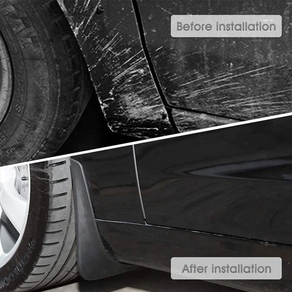 Soft Mud Flaps For Tesla Model 3 Highland Accessories TPE Mudguards Original Design Fender Anti-Snow Anti-Sand Guard Protector