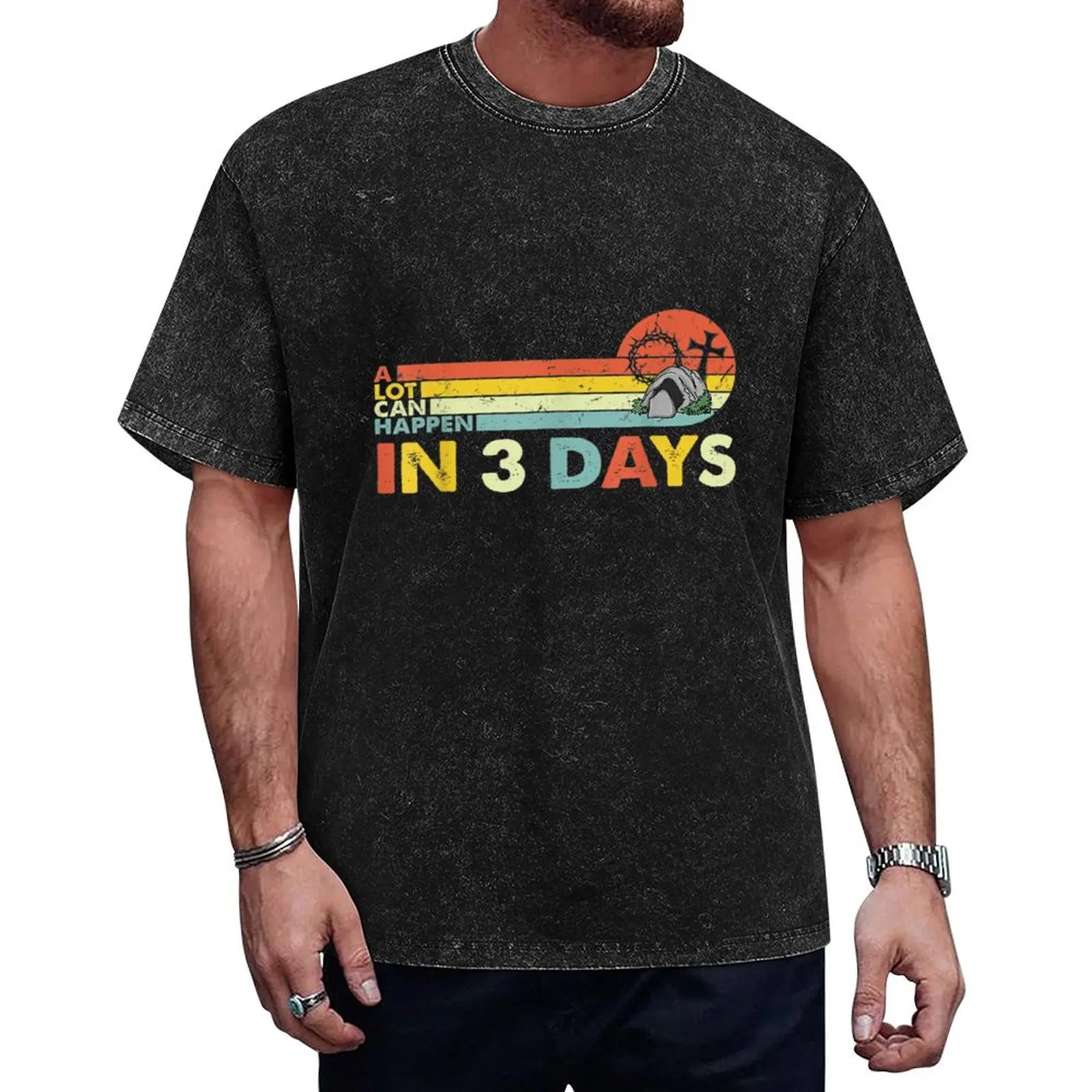 

Christian Easter Day A Lot Can Happen In 3 Days Gnome T-Shirt baggy shirts tops t shirts for men pack