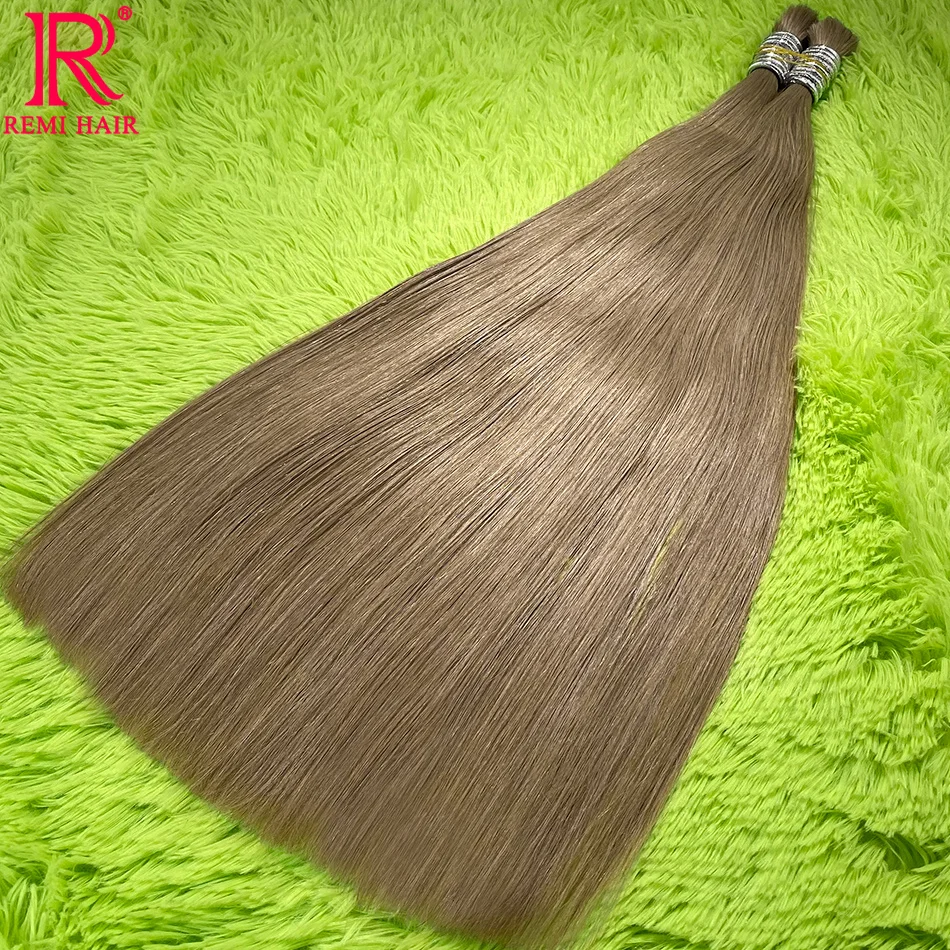 Cabello humano vietnamita a granel sin trama, extensiones de cabello virgen liso sin procesar, trenzado, tejido humano, cabello Original para mujer