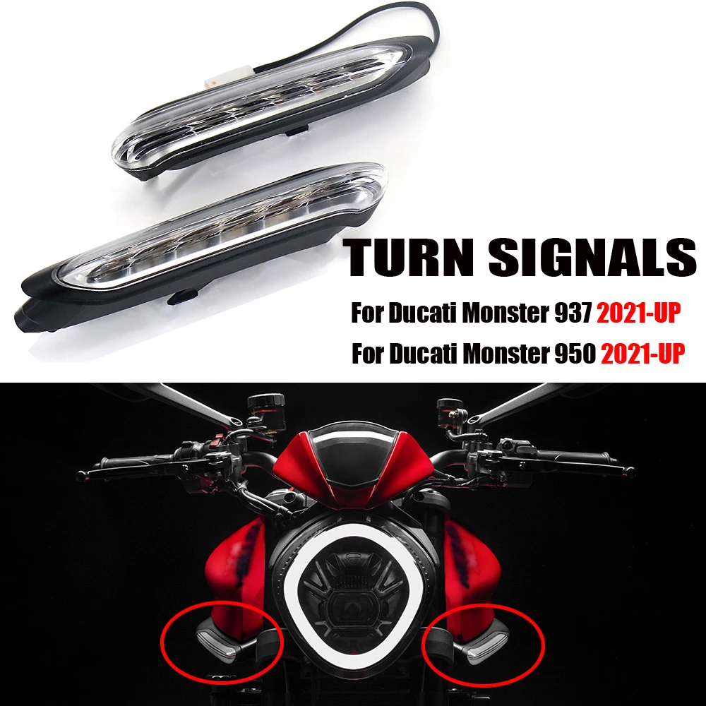 

New 2021 2022 2023 LED Turn Signals Light Flasher Lamp Indicator Motorcycle Accessories For DUCATI Monster 937 MONSTER 950