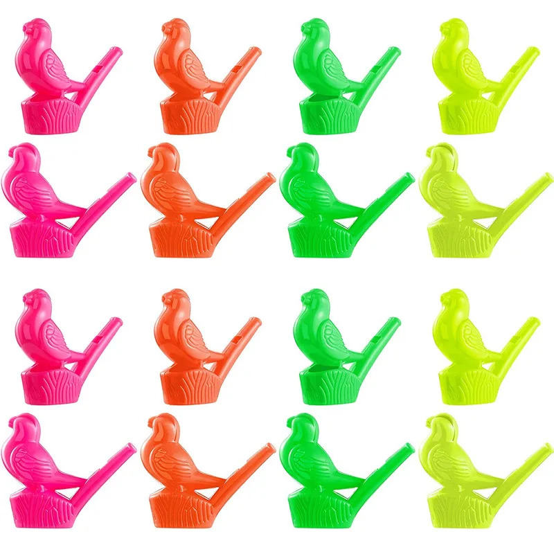 

10/20/30PCS Cartoon Colorful Water Bird Whistles Noise Maker Plastic Toys Children Birthday Party Favors Decoration Supplies