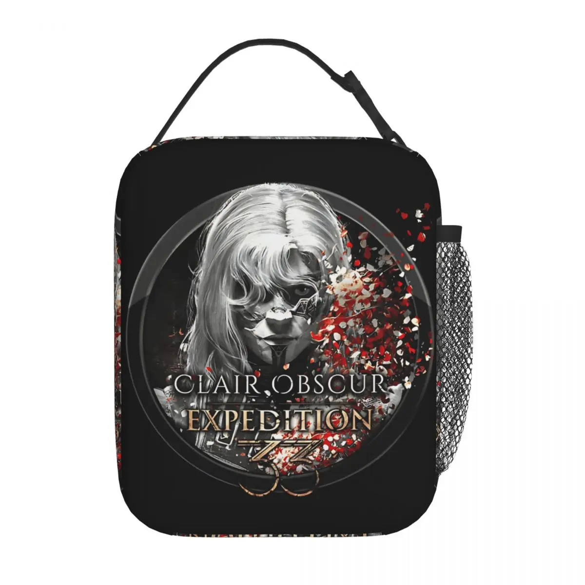 

Clair Obscur Expedition 33 Изолированная сумка для обеда с игрой Герметичный контейнер для обеда Сумка-холодильник Большая коробка для обеда Колледж Пикник Мужчины Женщины