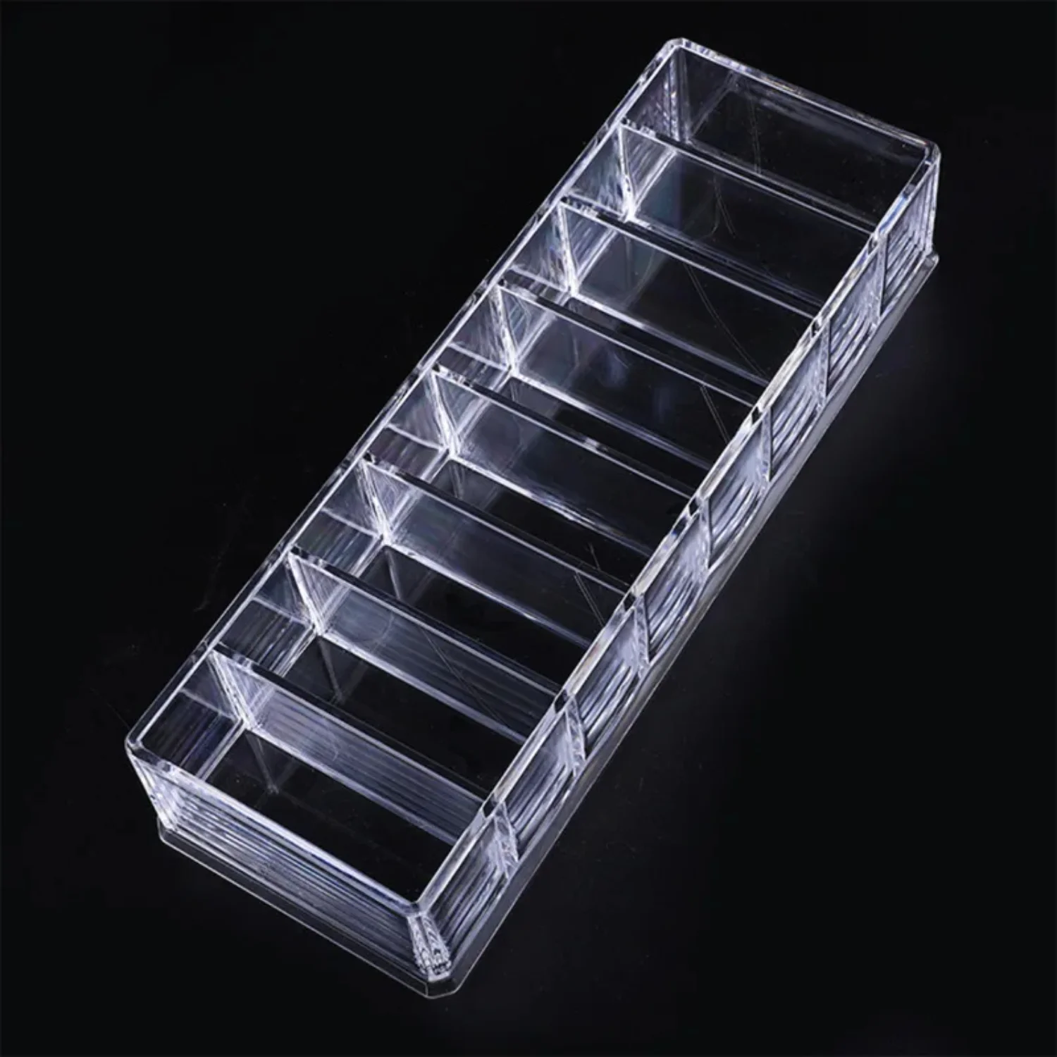 8 Compartments Makeup Organizer, Acrylic Cosmetic  Jewelry Display Boxes, Clear Drawer Organizers Case