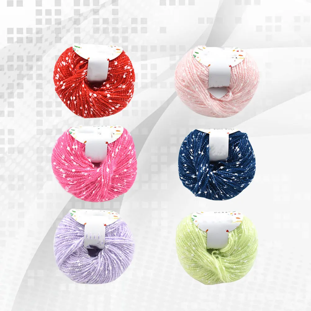 6 لفة الطفل غزل القطن غزل الحياكة اليدوية لينة سميكة دائم للسترات القبعات والأوشحة شالات الكروشيه DIY مختلط اللون #2