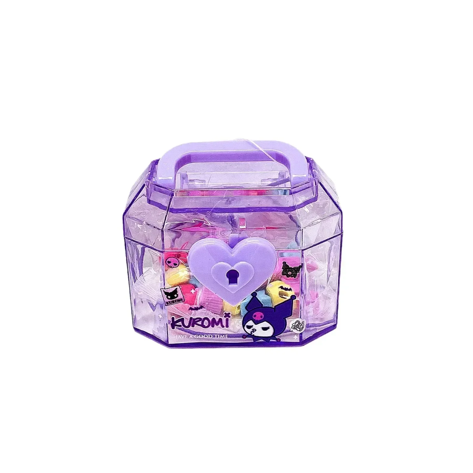 Imagem -06 - Criativo dos Desenhos Animados Sanrio com Lock Box Treasure Chest Eraser Faça Você Mesmo Mini Eraser Papelaria Suprimentos para Estudantes Atacado