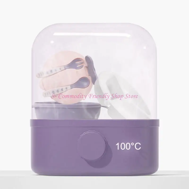 85AE Perlengkapan Menyapih Bayi Set Makan Bayi Sendok Piring Mangkuk Hisap Silikon