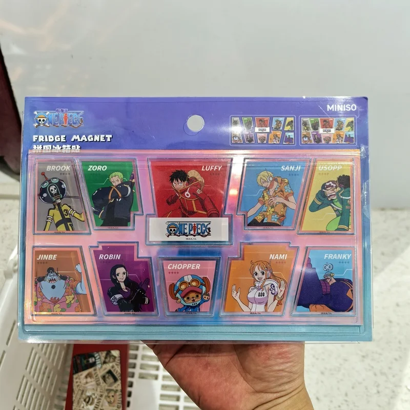 

Original One Piece Acrylic Cartoon Anime Character Puzzle Magnet Decorative Fridge Stick Luffy Zoro Collectible Toy Room Decor
