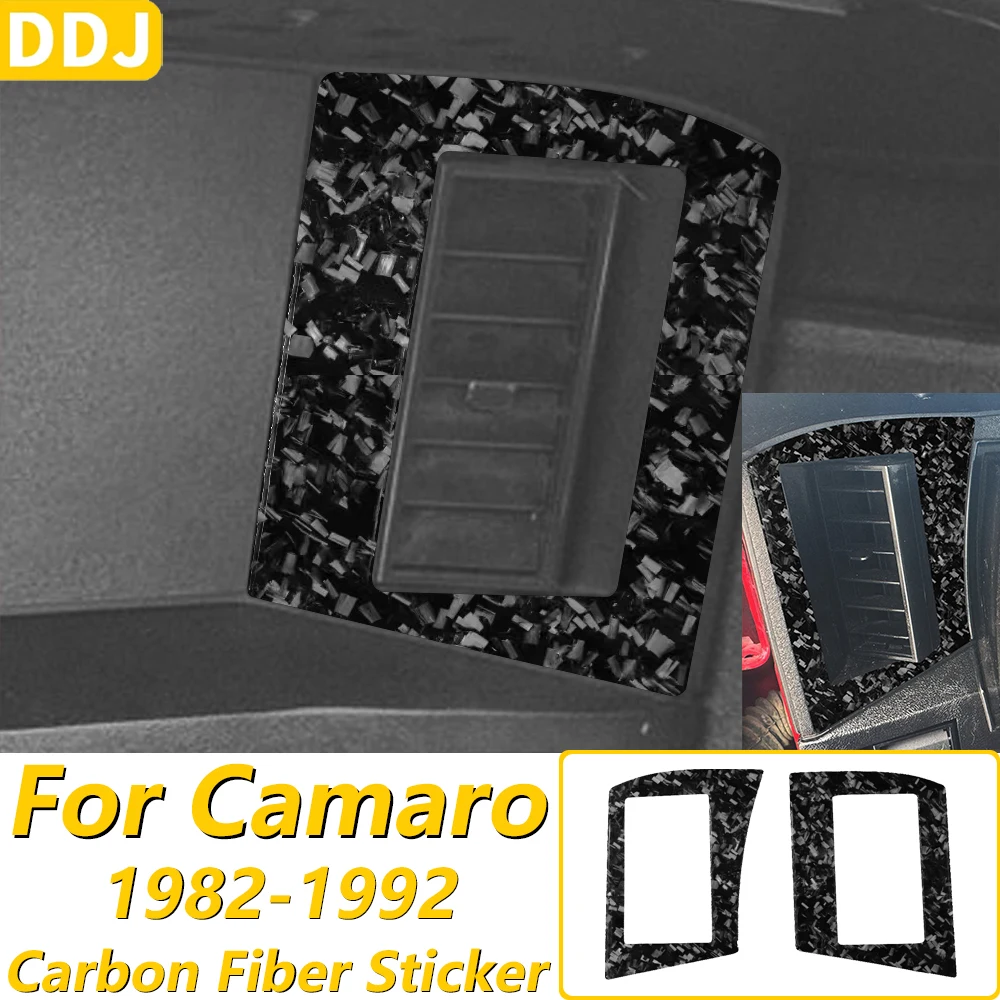 Для Chevrolet Camaro 1982-1992: Накладки на панель вентиляции кондиционера из кованого карбона (обе стороны), аксессуары для автомобиля, наклейки