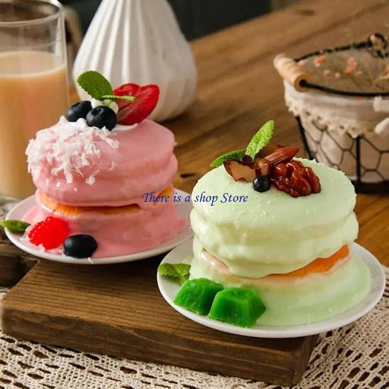 D0AD Dessert Simulation Artificial Fruit Cake Model for Teaching and Home Decoration Photography Props Display Ornament