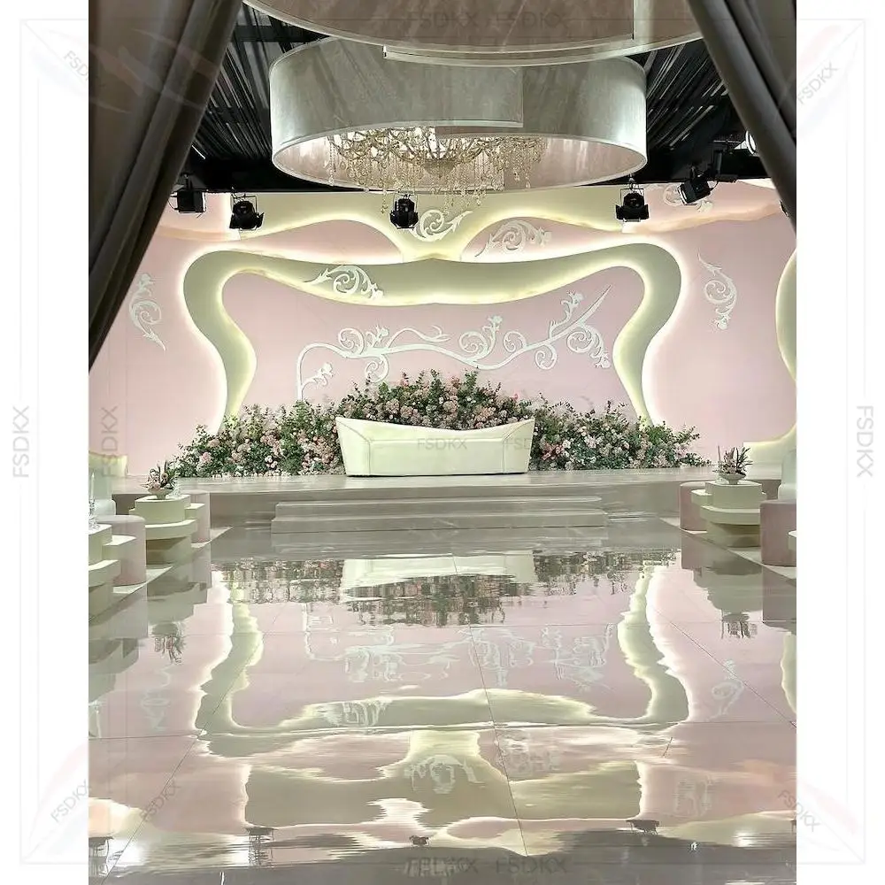 

New Arrival Factory Craft Exquisite Square Wedding Stage Backdrop for Wedding Event Supplies