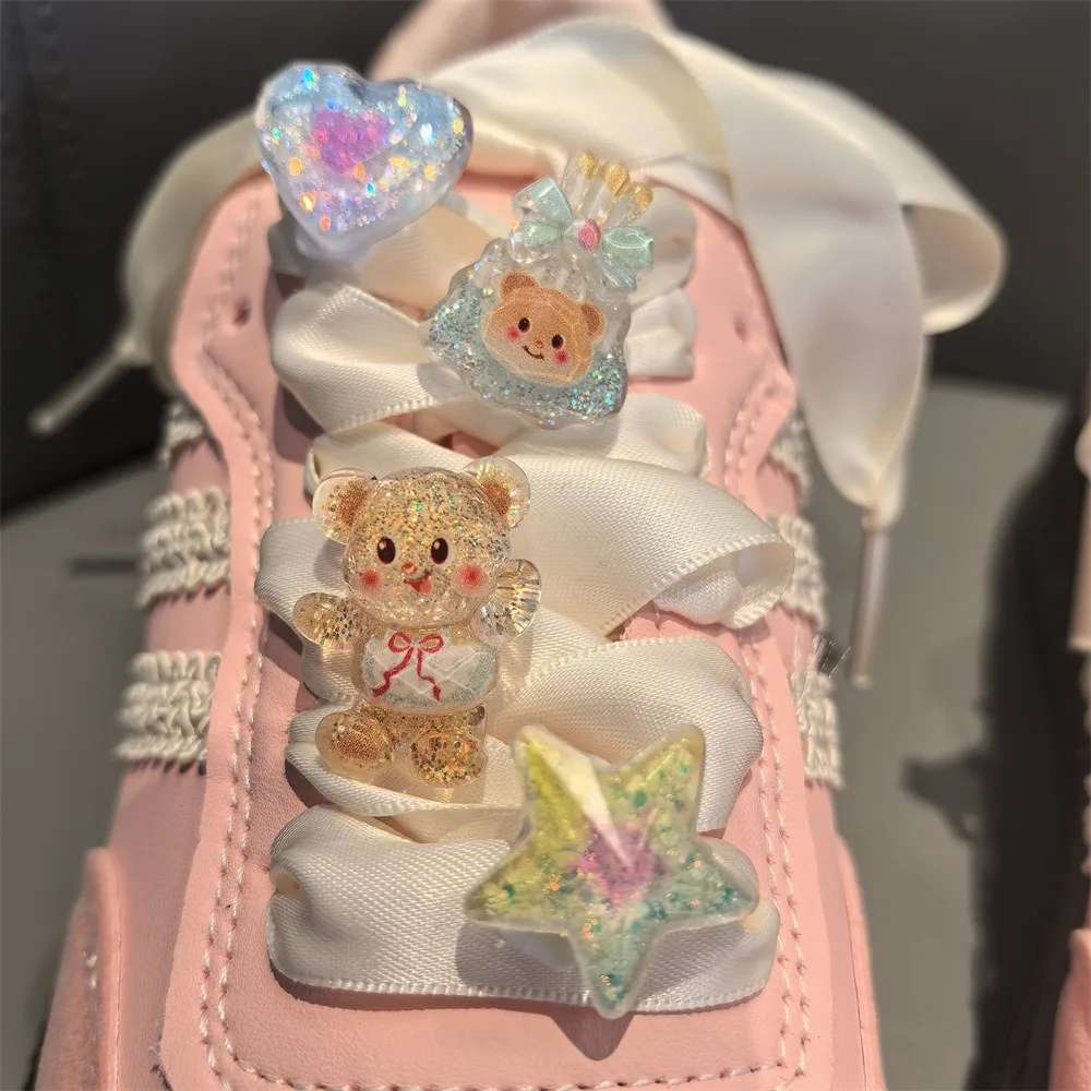 Cute Cartoon Shoelace Charms Detachable Shoe Lace Decorations Ornaments Plastic Shoe Accessories Decor Clips for Sneakers