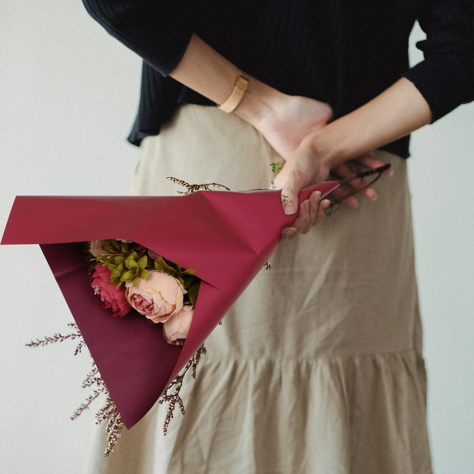 

20Pcs Decorative Wrappers Double Sided Heavy Duty Flower Wrapping Paper for Gift Pack DIY Bouquet Wrap Stylish Design