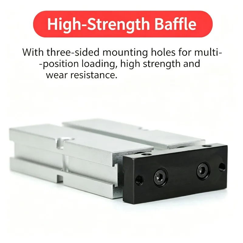 Double Twin-Rod Pneumatic Cylinder TN 10 16 20 25 32mm Aluminum Alloy Stroke 30 40 50 60 80 100 150 200mm Air Cylinder